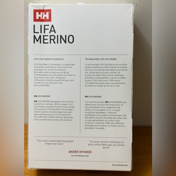 HH Helly Hansen LIFA Merino Wool Base Layer In Dusty Syrin Star Pixel NEW - Picture 6 of 10